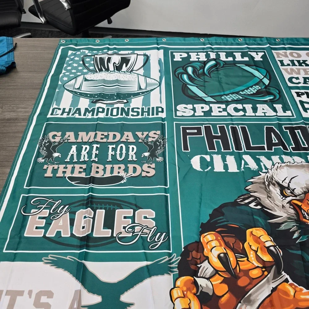 Philadelphia Eagles Fan Banner Large 71x71 Wall Flag Philly Gameday Decor
